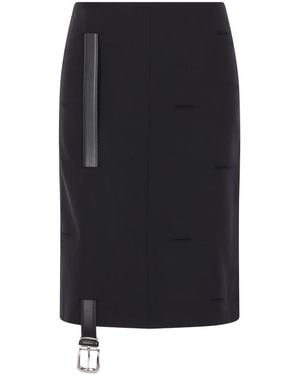 HODAKOVA Belt-Detail Midi Skirt - Black