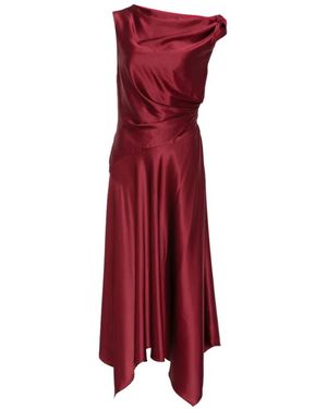 STAUD Vestido Midi Portia - Rojo