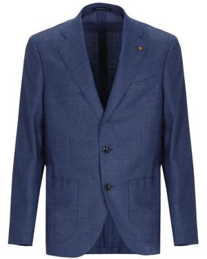 Latorre Pin-Detail Single-Breasted Blazer - Blue