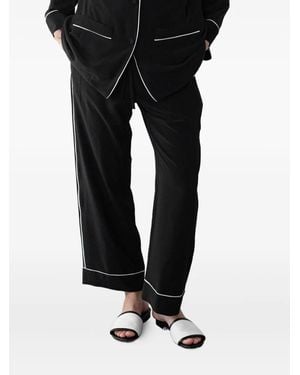 Valentino Garavani Elastic-Waistband Piped Pants - Black