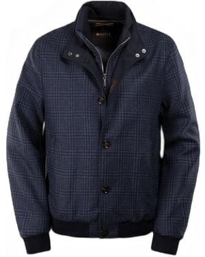 Moorer Veste Bomber Bernie-Lp6 À Double Col - Blue