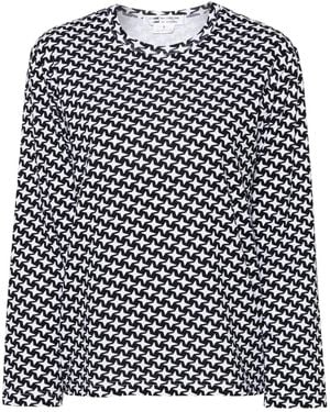 Comme des Garçons Star-Print Cotton T-Shirt - Black