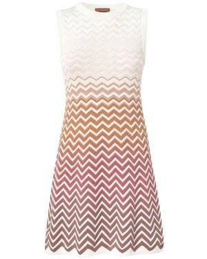 Missoni Ombré Sleeveless Mini Dress - White