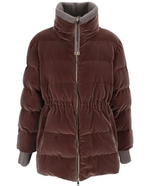 Fabiana Filippi Quilted Velvet Jacket - Brown