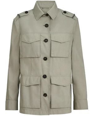 Brunello Cucinelli Cotton Blend Field Jacket - Grey