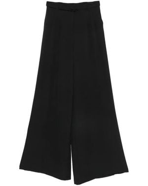 Imperial Belted Wide-Leg Trousers - Black