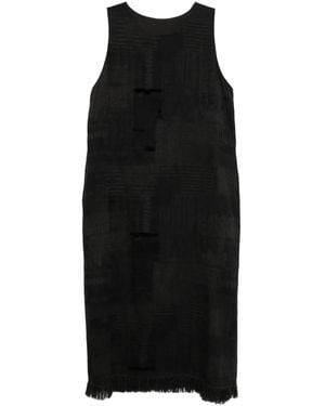Y's Yohji Yamamoto Twill Sleeveless Dress - Black