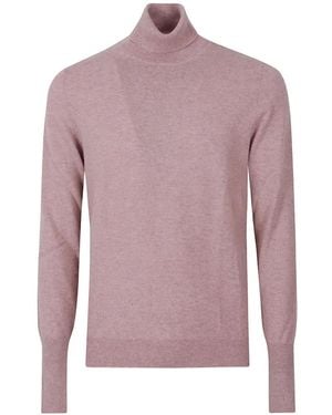 Ballantyne Roll-Neck Cashmere Sweater - Purple