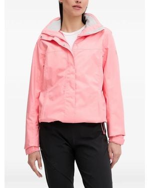 Helly Hansen Logo-Print Hooded Jacket - Pink