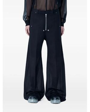 Rick Owens Pantalon Zippé À Poches Cargo - Blue