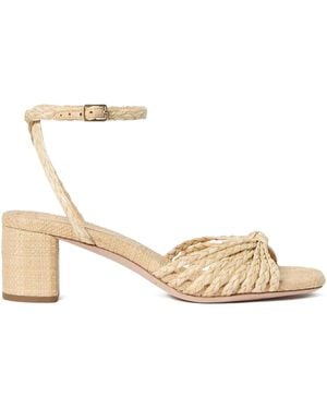 Loeffler Randall 60mm Riya Braided-knot Sandals - Metallic