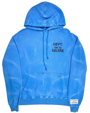 GALLERY DEPT. Logo-Print Drawstring Hoodie - Blue