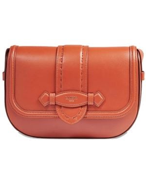 Lancel Sienna レザーショルダーバッグ M - レッド