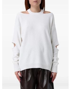 FEDERICA TOSI Sudadera con aberturas - Blanco