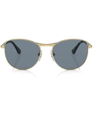 Persol Diamond-Pattern Geometric-Frame Sunglasses - Gray