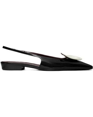 Tory Burch Patos Slingback Court Shoes - Black