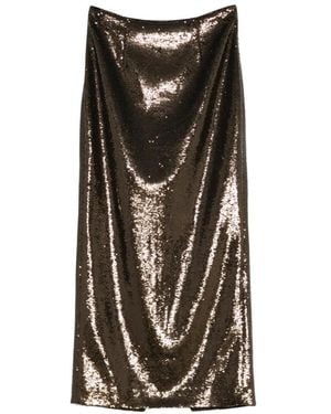 Roland Mouret Sequinned Midi Skirt - Black