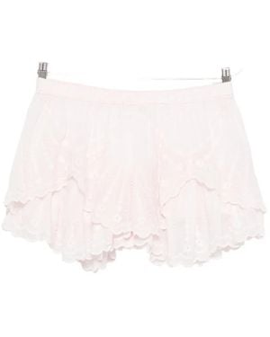 Isabel Marant Broderie-Anglaise Shorts - Pink