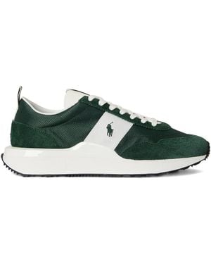 Polo Ralph Lauren Train 89 Logo Stripe Trainers - Green