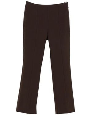 Peserico Seam-Detail Side-Slit Pants - Black