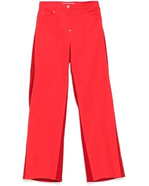 Pushbutton Cotton Tapered Trousers