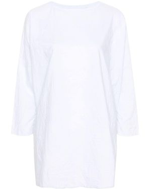 Daniela Gregis Raw-Hem Poplin T-Shirt - White