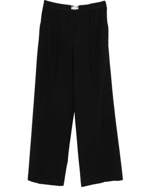 MSGM Logo-Waistband Pants - Black