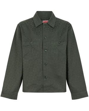 KENZO Gram Jacquard-Logo Jacket - Green