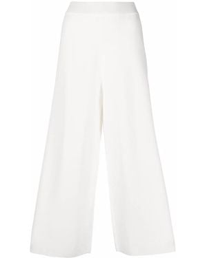 Malo Fine-Knit Culottes - White