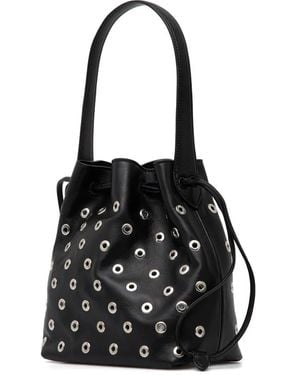 Liviana Conti Medium Eyelet-Embellished Bucket Bag - Black
