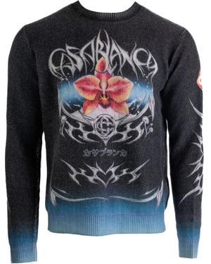 CASABLANCA Pull Graphique À Col Rond - Grey