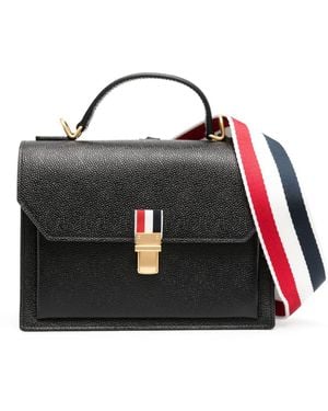 Thom Browne Pebble Grain-leather School Bag - Black