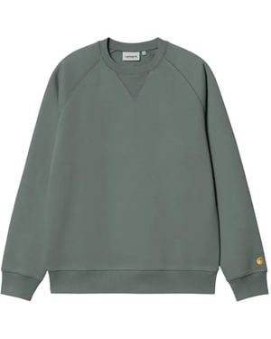 Carhartt Logo-Embroidered Raglan-Sleeve Sweatshirt - Green