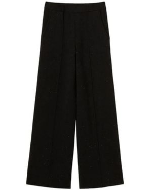 Twinset Knit Pants With Sequins - Black
