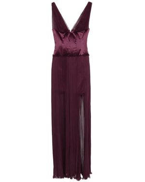 Ermanno Scervino Pleated Maxi Dress - Purple