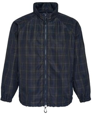 Comme des Garçons Check-Pattern Zip-Fastening Jacket - Blue