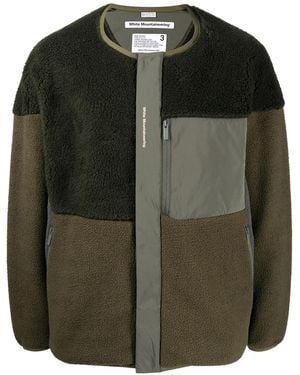 White Mountaineering Patchwork Collarless Jacket - Green