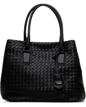 Poche Paris Sac Cabas À Design Tissé - Black