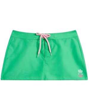 Juicy Couture Minifalda Con Cordones Y Logo Estampado De X Roxy - Verde
