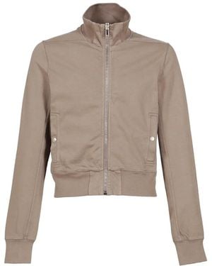 Rick Owens Funnel-Neck Zip-Up Jacket - Natural