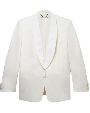 Stella McCartney Shawl-Collar Wool Blazer - White