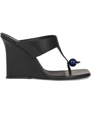 Etro Thong Sandals With Wedge - Black