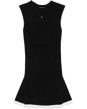 Kiko Kostadinov Gestricktes Vecto Kleid - Schwarz