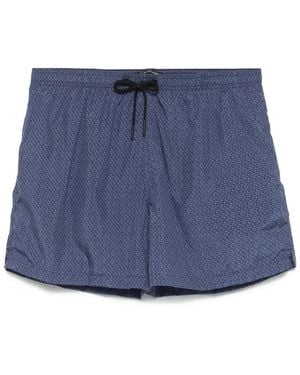 Tagliatore Printed Swim Shorts - Blue