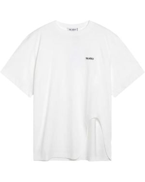 The Attico Logo-Print Cut-Out T-Shirt - White