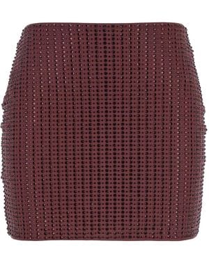 VENUJA Rhinestone-Embellished Mini Skirt - Purple