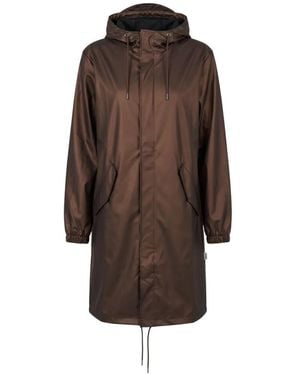 Rains Parka Monopetto Fishtail - Marrone