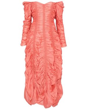 KHAITE Judith Kleid Mit Gerafftem Finish - Rot