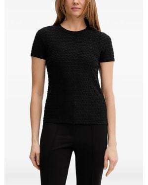 DKNY Textured Short-Sleeve T-Shirt - Schwarz