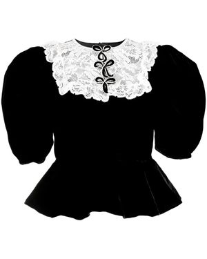 ANOUKI Blusa Con Detalles De Cristal - Negro
